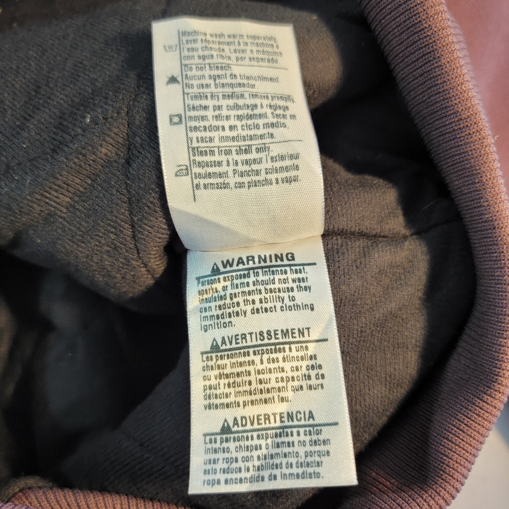 Carhartt Plum Purple Heavy Canvas Workwear Hooded Coat Work Jacket XL 16-18 - Picture 9 of 12